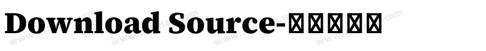 Download Source字体转换